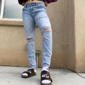 Oasis Mid Rise Distressed Skinny Jeans Size 5